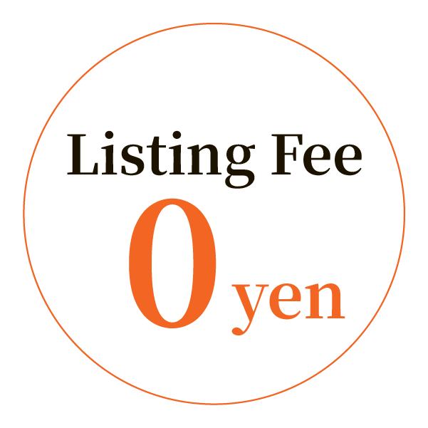 Listing Fee 0yen Listing Fee 0yen
